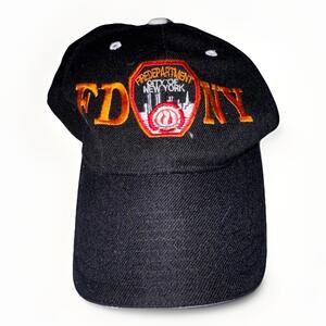 FDNY City Of New York Fire Department Dark Blue Embroidered Baseball Cap Hat